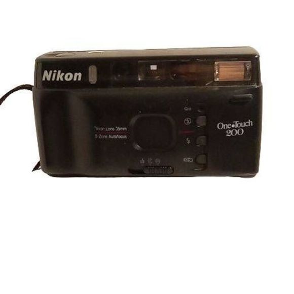 Nikon One Touch 200 35 mm Film Camera Black - Picture 1 of 10